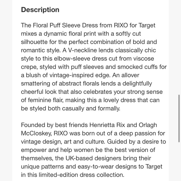 Floral Puff Sleeve Dress - RIXO for Target - Picture 14 of 16
